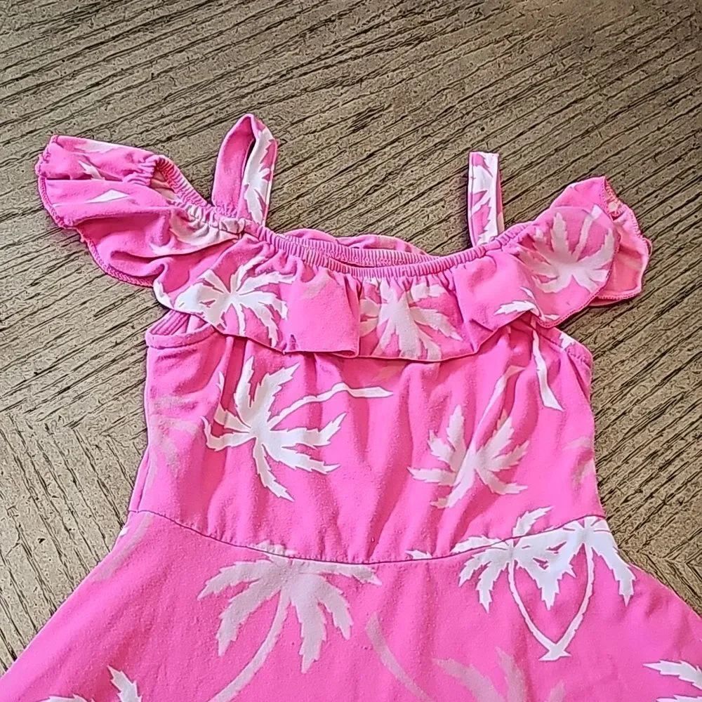 Pink and white Hawaiian dress size 5/6 - Picture 2 of 6